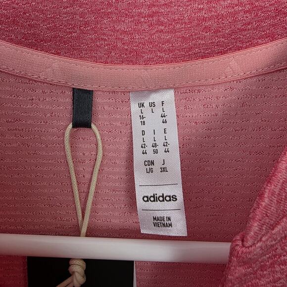 Adidas Red Ultimate Textured Sporty Golf Outdoor Sleeveless Polo Shirt Size L - Picture 3 of 9